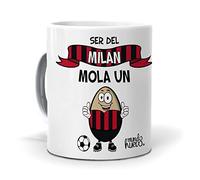 Taza Regalo Original Futbol. Ser del Milan Mola un Huevo. Ceramica AAA - 350 ml.