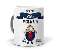 Taza Regalo Original Futbol. Ser del PSG Mola un Huevo. Ceramica AAA - 350 ml.