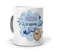 Taza Regalo Personalizado y Divertido primos. Primo te Quiero un Huevo. Cerámica AAA - 350 ml.