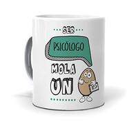 Taza Regalo Personalizado y Divertido psicologo. Ser psicologo Mola un Huevo. Cerámica AAA - 350 ml.