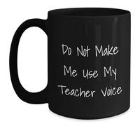 Taza Regalos Genéricos Lindos Que Dicen "No Me Hagas Usar Mi Voz De Profesor" Taza De Cerámica Funny Tazas Únicas Coffee Mug For Cocina Hogar Desayuno 330Ml
