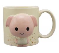 Taza Relieve Dobby Harry Potter Pintada A Mano Cerámica 350 mls