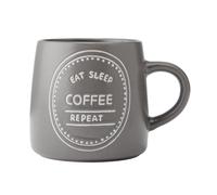 Taza 'repeat coffee eat sleep ', 400 ml mikasa