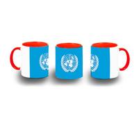 TAZA ROJA bandera naciones unidas pais gobierno mundial color mug