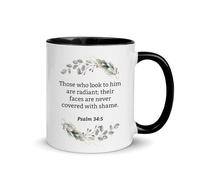 Taza Salmo 34:5 Taza De Cerámica Únicas Mug Cerámica Coffee Mug For Hogar Cocina Desayuno 330Ml