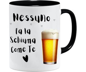 Taza San Valentín | NINGUNO FA ESPUMA COMO TE | Taza de regalo divertida e irónica para pareja | Idea regalo original para él, ella, novio o novia