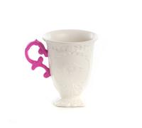 Taza SELETTI I-Wares, blanca / rosa, 300 ml, porcelana