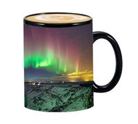 Taza Sensible Al Calor - Taza De Cerámica De Cambio De Calor, Taza De Revelación De Calor, Taza De Diseño De Luces Del Norte Diseño De Taza De Cerámica | Taza De Cambio