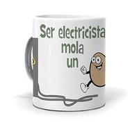 Taza Ser Electricista Mola un Huevo. Cerámica AAA - 350 ml.