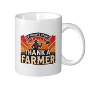 Taza Si Comes Hoy, Dale Las Gracias A Un Granjero Elegancia Taza De Cerámica Con Asa Taza De Porcelana Para Espresso Oficina Recuerdos