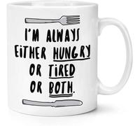 Taza Siempre Tengo Hambre, Estoy Cansado O Ambas Cosas Diseño Taza De Café Elegancia Taza De Porcelana Para Leche Té Espresso