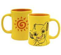 Taza Simba 3D Relief 360 ml, Fantasse con relieve Simba, Rey León, Disney, Clásico, Retro, Amarillo