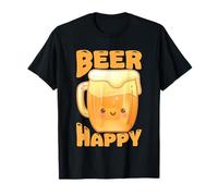 Taza Sonriente con Texto en inglés «Beer Happy Cute Smiling Mug Camiseta