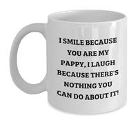 Taza Sonrío Porque Eres Mi Papá, Me Río Porque No Hay Nada Que Puedas Hacer Al Respecto. Taza De Cerámica Cerámica Tazas Únicas Tazas De Café For Regalo Cocina Oficina 330Ml