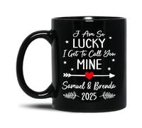 Taza Soy Tan Afortunada De Poder Llamarte Mía Tazas De Café Personalizada Tazas Funny Coffee Mug Para Oficina Hogar Regalo 330Ml