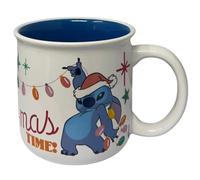 Taza Stitch Disney temática navideña modelo mug en cerámica tazón para desayuno 414 ml para niños