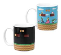 Taza Super Mario Bros que cambia con el calor - Producto oficial Nintendo, regalo nostálgico para coleccionistas de Luigi, Yoshi y Peach, 10oz