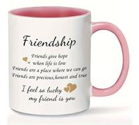 Taza Te Amistad: Me Siento Tan Afortunado De Que Mi Amigo Seas Tú Colorido Taza De Café Elegancia Mug Coffee Para Espresso Decorar Familiare