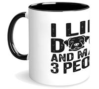 Taza Te Amoureux Des Chiens, J'Aime Les Chiens Et Peut-Être 3 Personnes Personalizada Taza Cerámica Divertido Taza De Porcelana Para Espresso Té Leche