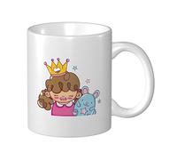 Taza Te Belle Fille Avec Une Couronne Et Un Hamster Personalizada Taza Cerámica Elegancia Tazas De Desayuno Para Espresso Familiare Oficina