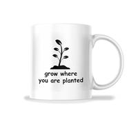 Taza Te Cultivez-Vous Là Où Vous Êtes Planté Diseño Taza De Cerámica Con Asa Mug Para Familiare Amiga Leche