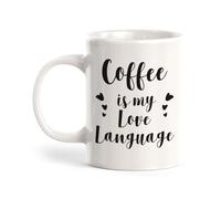 Taza Te El Café Es Mi Lenguaje Del Amor Oficina Espacio De Trabajo Hogar Familia Plástico Personalizada Taza Cerámica Divertido Mug Coffee Para Decorar Oficina Recuerdos