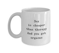 Taza Te El Sexo Es Más Barato Que La Terapia Colorido Taza Cerámica Personalizada Mug Coffee Para Amiga Oficina Decorar