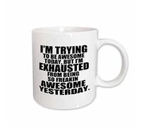 Taza Te Estoy Tratando De Ser Increíble Hoy, Negro Personalizada Taza Café Diseño Mug Coffee Para Amiga Leche Oficina