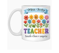 Taza Te Fleur Chérie Nom Personnalisé Miss Jody 1 Fleurs Sauvages Resistente Taza De Café De Cerámica Personalizada Mug Para Decorar Amiga Oficina