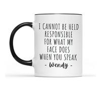 Taza Te No Puedo Hacerme Responsable De Lo Que Hace Mi Cara Minimalista Taza Desayuno Con Asa Mug Coffee Para Espresso Té Decorar