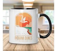 Taza Te Parc National Américain Des Dunes De L'Indiana, Indiana Acent Vintage Taza Café Divertido Mug Para Oficina Decorar Espresso
