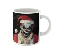 Taza Te Payaso Aterrador De Papá Noel Que Te Mira Fijamente, Maldad Espeluznante Vintage Taza Cerámica Diseño Mug Coffee Para Decorar Oficina Amiga