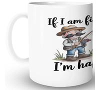 Taza Te Pêcheur Si Je Pêche, Je Suis Heureux Resistente Taza Elegancia Mug Coffee Para Leche Amiga Oficina