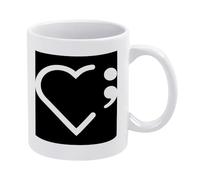 Taza Te Sensibilisation À La Prévention Du Suicide Par Le Point-Virgule Personalizada Taza Cerámica Elegancia Mug Para Oficina Familiare Leche