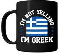 Taza Te Slogan Grec : Je Ne Crie Pas, Je Suis Grec Minimalista Taza Desayuno Elegancia Mug Para Oficina Recuerdos Amiga