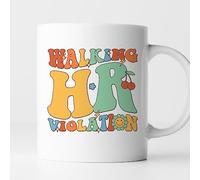 Taza Te Trabajador De Oficina De Recursos Humanos Que Camina Por Violación De Rr.Hh. Divertido Taza Café Personalizada Taza De Porcelana Para Espresso Recuerdos Decorar