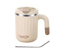 Taza térmica, 480 ml de acero inoxidable aislado, botella portátil de viaje con mango y lío, contenedor de bebidas para café, té y agua, camping, Workplace y Home