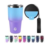 Taza Térmica 600ml 20oz, Vaso Termo Cafe para llevar 304, Botella Agua Acero Inoxidable, Doble Pared Vaso Termico, Termo Café Hermética al Vacío con Tapa para Viaje, Gimnasio, Oficina, Correr