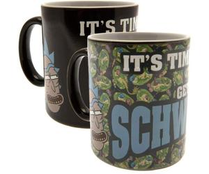 Taza Térmica Cambia Con El Calor It's Time To Get Schwifty Rick & Morty Cerámica 320 Mls
