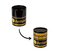 Taza térmica con aeropuerto Close Up Arrivals/Departures Aeropuerto, 100% cerámica/loza, capacidad aprox. 300 ml, en caja de regalo.