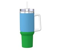 Taza térmica con pajilla y pajilla de 1,134.0 g con estampado de bandera de Djibouti para bebidas frías y calientes