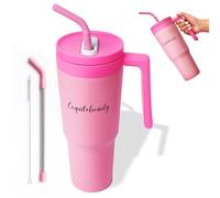Taza Térmica con Pajita 40 oz (1.18L) Color Rosa (AZUL MARINO)