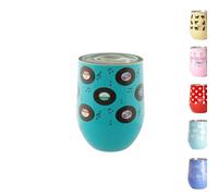 Taza térmica de acero inoxidable con tapón térmico - 300 ml - Diseño italiano Cup Thermo Vinilo (doble pared) Mantén: 6 horas caliente y 12 horas frío | Ideal para infusiones, té, leche