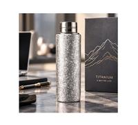 Taza térmica de doble pared de titanio de 450 ml, cuerpo de titanio puro con filtro de té extraíble para separar té y agua, diseño ligero y portátil, ideal para la oficina y los viajes.
