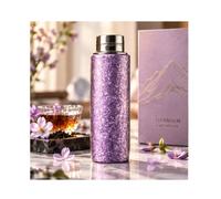 Taza térmica de doble pared de titanio de 450 ml, cuerpo de titanio puro con filtro de té extraíble para separar té y agua, diseño ligero y portátil, ideal para la oficina y los viajes, morado