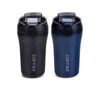 Taza térmica para café, taza de viaje a prueba de fugas con pajita