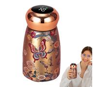 Taza térmica pequeña: taza de viaje de acero inoxidable, contenedor bebidas aislado, tarro portátil para café, té, leche, comida, vacío doble pared para viajes invierno, camping, ofic