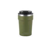 Taza térmica portátil de 360 ml para café y agua, taza de acero inoxidable para exteriores, taza con tapa, para viajes en coche, a prueba de fugas (verde)