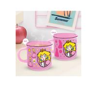Paladone Taza térmica Princesa Peach de Super Mario 300 ml cerámica rosa Licencia oficial Nintendo