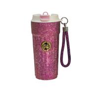 Taza termo cafe para llevar, Taza de Viaje de Titanio Puro 500ml - Taza Térmica de Doble Pared con Pajita, 6+ Horas Frío/Calor, Sin BPA, Caja de Regalo (Azul Hielo, Plata, Verde, Rosa)